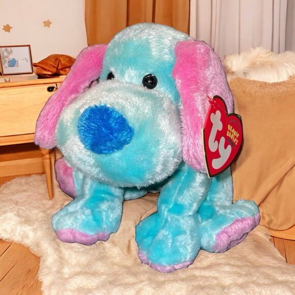 Vintage Ty Beanie Plush Dog Kookie Fantasy Circus Shower Nursery Decor Gift 6" - Picture 5 of 12